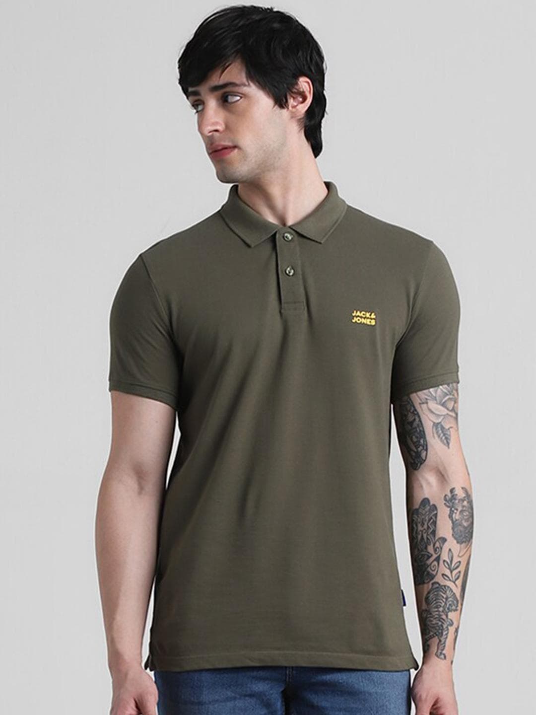 Jack & Jones Polo Collar Slim Fit Pure Cotton T-shirt