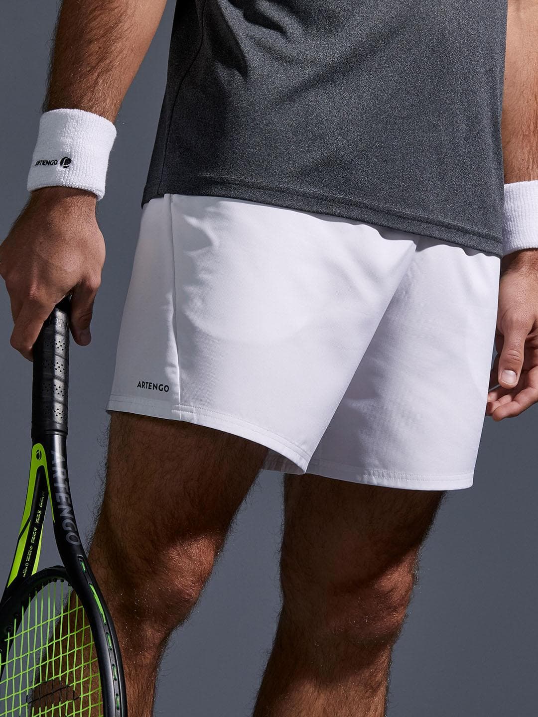Decathlon Kuikma - Men White Quick Dry Breathable Tennis Shorts