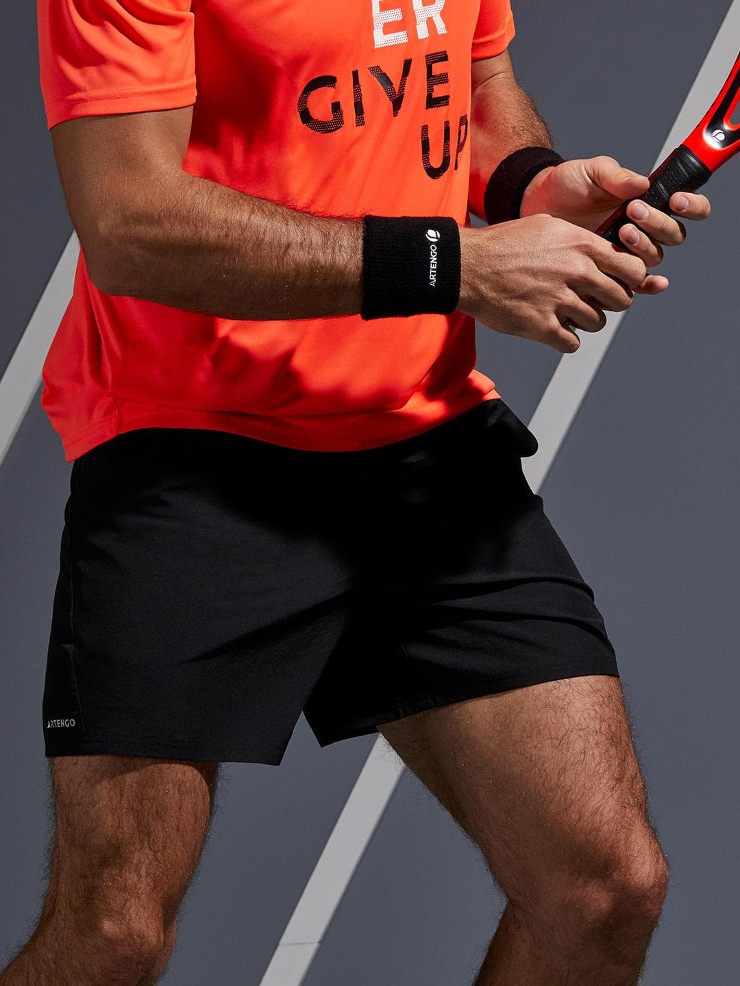 Decathlon Kuikma - Men Black Quick Dry Tennis Shorts