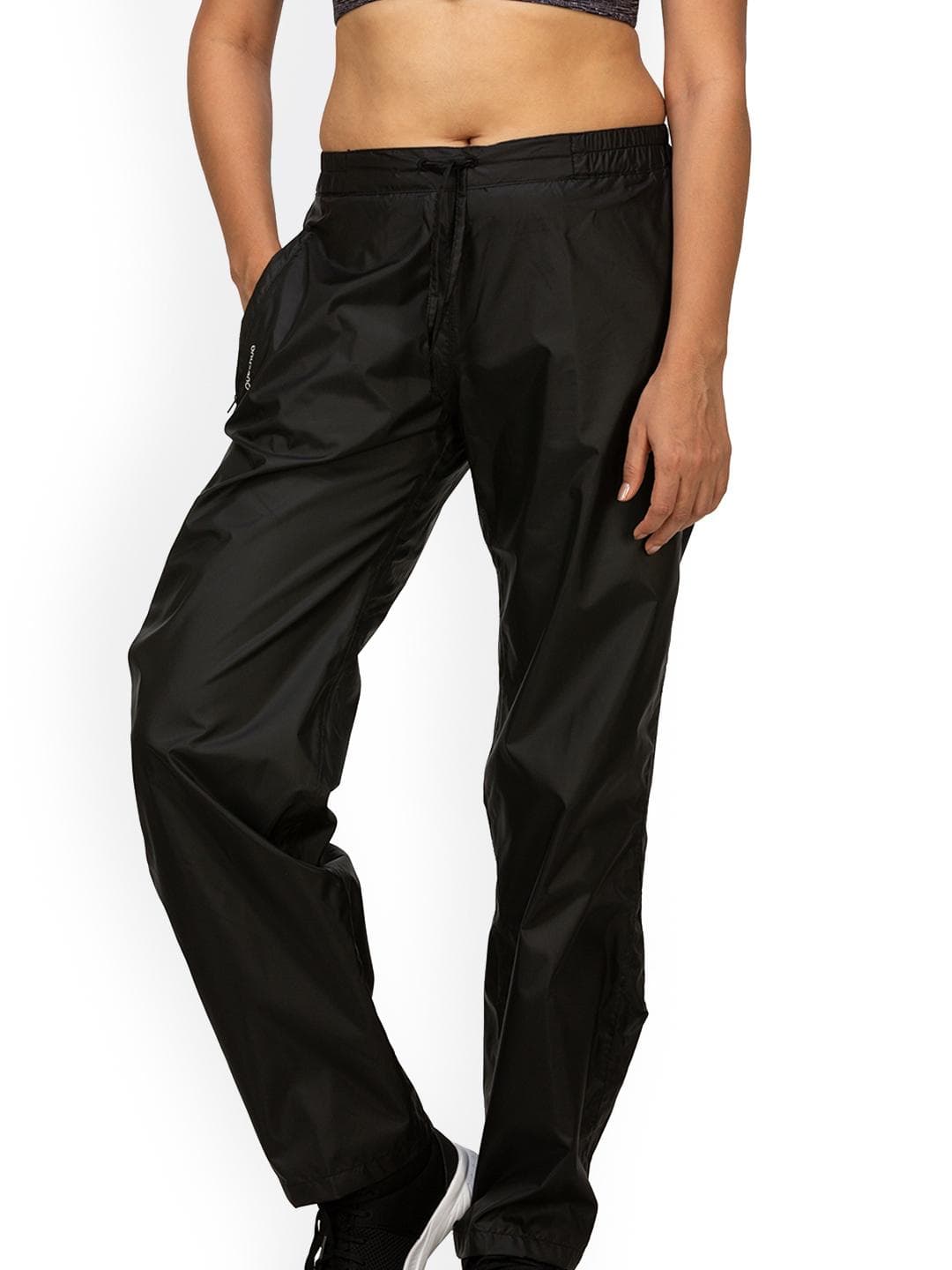 Decathlon Quechua - Women Black NH100 Breathable Hiking Rain Pants