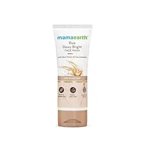 Mamaearth Rice Dewy Bright Face Wash With Rice Water & Niacinamide for Glass Skin | For Hydrated & Even skin Tone | Glowing & Brightening | Korean skin Care Product | For All skin Types | For Men & Women | 100 ml