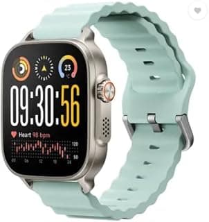 realme Watch 5,1.97" AMOLED,Upto 20 Days Battery,BT Calling,GPS,Compass,IP68 Smartwatch (Mint Blue Strap, One Size)