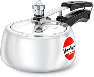 Hawkins Contura Aluminium Inner Lid Pressure Cooker, 1.5 Litre, Silver (HC15)