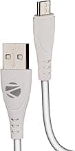 ZEBRONICS MU240 USB - Micro USB Cable, 18 Watts, Rapid Charging, Charge & Sync, 1M (White)