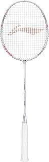 Li-Ning Carbon Fibre Ax Force Light Cannon Unstrung Badminton Racquet, 5U6 (White)