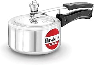 Hawkins Classic 1.5 Litre Pressure Cooker | Straight Body | Gas Compatible | Ideal for 1–2 persons | ISI Certified | 5 Year Guarantee | Silver (CL15)