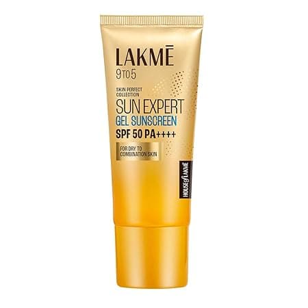 LAKMÉ Sun Expert SPF 50 PA+++ Gel Sunscreen, Niacinamide | Water Light|For Oily & Combination Skin| Non-sticky | For All Skin Types, For UVA/B Protection,No White Cast 100g