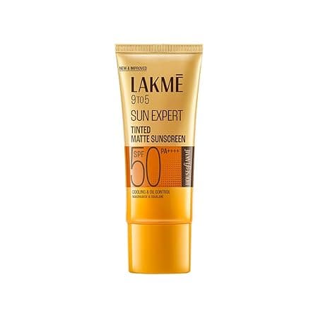 Lakme Sun Expert Tinted Sunscreen SPF 50 PA +++ | Broad spectrum UVA/B protection | Blue light protection | No White Cast | for all dry, oily, normal skin| Matte Finish | 50 ml