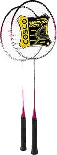 Cosco Aluminium CB85 Strung Badminton Racquet Pink & Silver (Pack of: 2, 190 G)