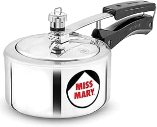 Hawkins 1.5 Litre Miss Mary Pressure Cooker, Small Inner Lid Baby Cooker, Silver (MM15)