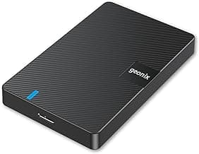 Geonix PowerShell S3 500GB Portable External Hard Drive 2.5-Inch SATA USB 3.0, Up to 5Gbps with UASP Support, Tool-Free Setup, LED Indicator, Compatible with Windows/Mac/Linux (3 Yr Warranty)(Black)