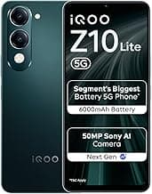 iQOO Z10 Lite 5G (Cyber Green 2026, 4GB RAM, 64GB Storage)