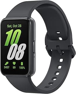 Samsung Galaxy Fit3 Light and Sleek Fitness Band, 13 Days Battery, 100+ Exercises and Sleep Tracking, Dark Gray (Black)