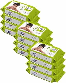 Little Angel Super Soft Cleansing Baby Wipes, 864 Count, Enriched with Aloe vera & Vitamin E, pH Balanced, Dermatologically Tested & Alcohol-free, Pack of 12, 72 count/pack