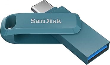 SANDISK Ultra Dual Drive Go Type-C 64GB, OTG, Upto 300MB/s, Pendrive, Navagio Blue, 5Y Warranty (SDDDC3-064G-I46NPD)