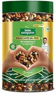 Tata Sampann Panchmeva Mix, Vrat Essentials, Blend of Almonds, Cashews, Green Raisins, Black Raisins, and Dates, Source of Protein, Fit For Fasting, 400g