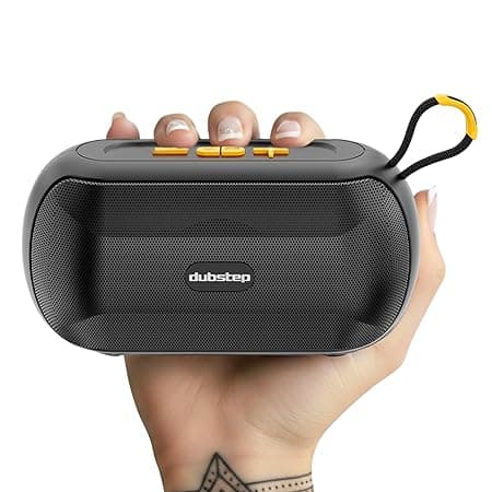 Dubstep Pop 1400 Portable Bluetooth Speaker | 14W Loud Sound, Deep Bass with XBASS, 16 Hrs Playtime, TWS Stereo Pairing, 52mm Driver, Splash-Resistant, Carry Strap (Black)