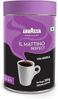 Lavazza Il Mattino Perfect |Pure Ground Coffee | Premium Arabica | Dark Roast | Notes Of Cocoa & Chocolate | Intensity 6 | 200 G Bottle