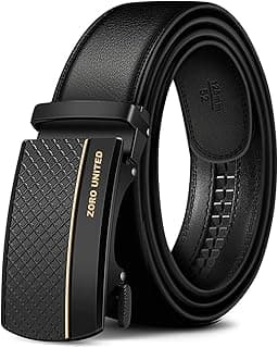 ZORO UNITED Men's Vegan Leather Belt for Men | (Formal/Casual) | Black