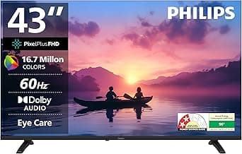 Philips 108 cm (43 inches) 6100 Series Frameless Full HD Smart LED Google TV 43PFT6130/94
