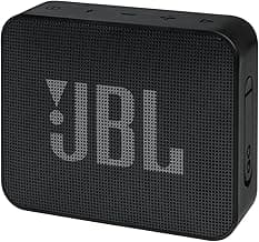 JBL Go Essential with Rich Base, Wireless Ultra Portable Bluetooth Speaker, Vibrant Colors, Waterproof, Type C (Without Mic, Black)