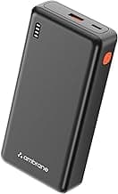 Ambrane 20000mAh Power Bank with 22.5W Fast Charging | 3 Output Ports | Type-C & USB Input | Compact Portable Charger for iPhone, Android Mobile Phone, Tablets, Earbuds, Speakers,smartwatch