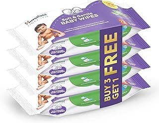 Himalaya Soft & Gentle Baby Wipes |72 Wipes x B3 G1 Free - 288 Wipes | With Licorice & Aloe Vera | Gently cleanses & Helps prevent the cause of Nappy Rash | With the Goodness of Himalaya Baby lotion | Extra Soft | Skin-Friendly pH