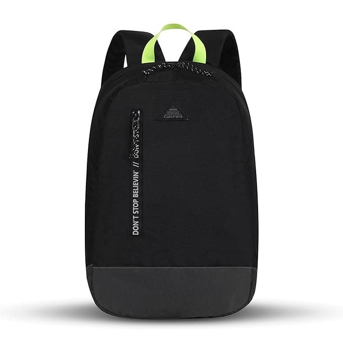 Gear Superior 17"/19L Medium Water Resistant Backpack | Casual Backpack | Daypack | Travel Backpack | College Bag For Men/Women (Black - Grey)