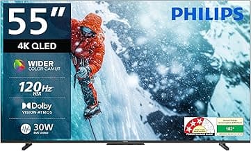 Philips 139 cm (55 inches) 8100 Series 4K Ultra HD Smart QLED Google TV 55PQT8100/94