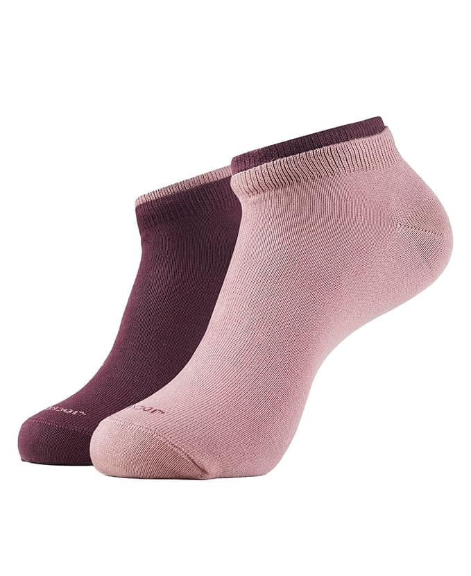 Jockey 7491 Women's Compact Cotton Stretch Solid Low Show Socks with Stay Fresh Treatment (Pack of 2)