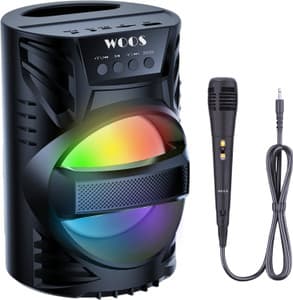 Buy WOOS Dynamic RGB Lights, Microphone, FM Radio, Hands-Free Calling 5 W Bluetooth Speaker Online from Flipkart.com